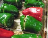 きのこご飯を詰めた丸ごとピーマン焼き作り方5写真