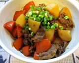 我が家の煮物⑤定番の肉じゃが（こってり）作り方5写真