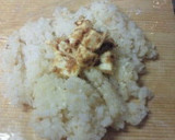 クリームチーズとおかかしょうゆおにぎり作り方3写真