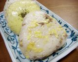 玉子と豚肉のチャーハン風おむすび作り方3写真