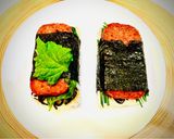 大葉と芽ネギと胡麻昆布のスパムおむすび作り方14写真