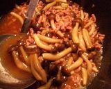 キノコと豚ミンチの玉子とじ丼作り方3写真