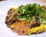 キノコと豚ミンチの玉子とじ丼作り方7写真