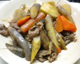 里芋と牛肉の味噌味煮作り方10写真