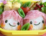 キャラ弁☆仲良しビアハム女の子弁当作り方7写真