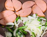 簡単朝食!ハム卵野菜のケチャップ炒め作り方2写真