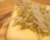 自由自在な冷ややっこ1ちりめんオリーブ塩作り方2写真