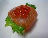 クリームチーズと山芋のサーモン巻き作り方4写真