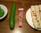 きゅうりinちくわの梅しそマヨソース☆作り方1写真