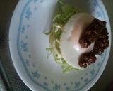 肉味噌風月見ライスバーガー作り方5写真