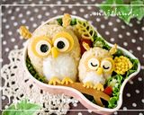 ホ～ホ～森のふくろう親子＊キャラ弁作り方6写真