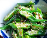 電子レンジで♪オクラの塩昆布ナムル作り方10写真