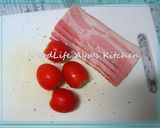 くるくるTOMATOベーコン巻き作り方1写真