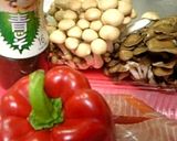 秋鮭とキノコ炒め青じそ味作り方1写真