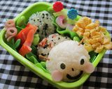 キャラ弁❤なんか可愛いカラフルいもむし君作り方7写真