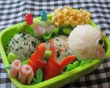 キャラ弁❤なんか可愛いカラフルいもむし君作り方9写真