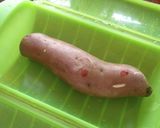 ルクエで♡甘くてホクホクのふかし芋作り方1写真