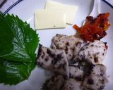 赤紫蘇風味の鶏とチーズの大葉巻き　作り方4写真