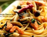 秋色～鮭ときのこの柚子胡椒パスタ～作り方7写真