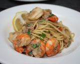 和風にんにく醤油のシーフードスパゲッティ作り方12写真