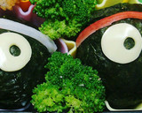 簡単☆運動会キャラ弁　まっくろくろすけ　作り方6写真