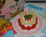 ♡１歳のお誕生日ケーキ♡卵なし小麦なし！作り方6写真