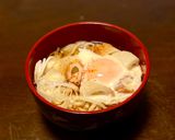 ワンボールレンジうどんの具、温玉竹輪作り方6写真
