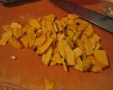 かぼちゃの高菜炒め作り方1写真