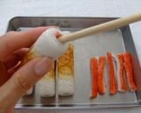 アレルギーお弁当に竹輪カニカマ磯部揚げ作り方2写真
