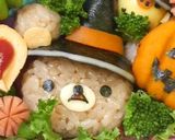 キャラ弁　ハロウィンリラックマ作り方1写真