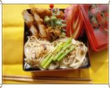 ミニアスパラの焼きうどん行楽弁当作り方9写真