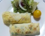 茹で卵と野菜の春巻き作り方4写真