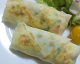 茹で卵と野菜の春巻き作り方5写真