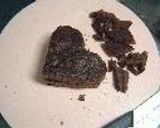 二人で食べるハートのチョコケーキ作り方5写真