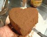 二人で食べるハートのチョコケーキ作り方7写真