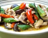 豚肉とオクラ椎茸の炒め物作り方7写真