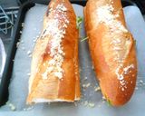 チーズとルッコラを味わうバゲット作り方4写真