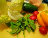 色々野菜とひよこ豆のサラダ作り方1写真