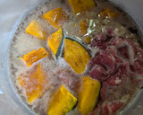 簡単★かぼちゃとこま肉の煮物プラスおまけ作り方2写真