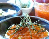 鮭とイクラの親子丼。作り方3写真