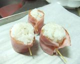 ベーコンでまきまき　焼きおにぎり作り方2写真