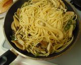 たっぷりきのこのこく仕立て青じそパスタ作り方8写真