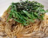 まいたけと青じその和風パスタ作り方6写真