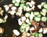 生椎茸と新鮮トマトのバジルソースパスタ作り方4写真