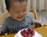 卵・牛乳・油不使用❤１歳のお誕生日ケーキ作り方9写真