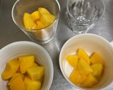 黄桃の濃いミルク寒天作り方1写真