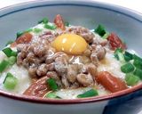 簡単さっぱり　青じそドレでとろろ納豆ご飯作り方2写真