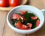 ２分で簡単！トマトとわかめのスープ作り方3写真