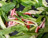 チンゲン菜とかに棒のあんかけ作り方1写真