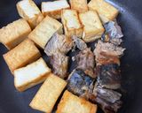 鯖缶と厚揚げのすき焼き味作り方2写真